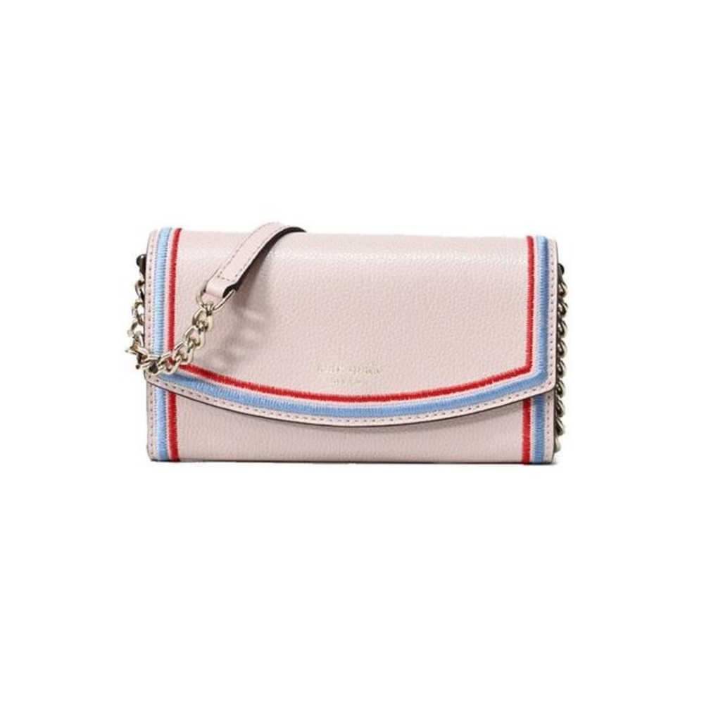 New York Eva Embroidered Wallet On A Chain